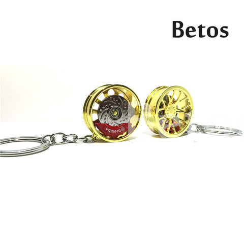 Wheel Rim Keychain Creative Accessories Auto Part Model Car Keyring Ring Keyfob Key Holder