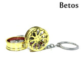 Wheel Rim Keychain Creative Accessories Auto Part Model Car Keyring Ring Keyfob Key Holder