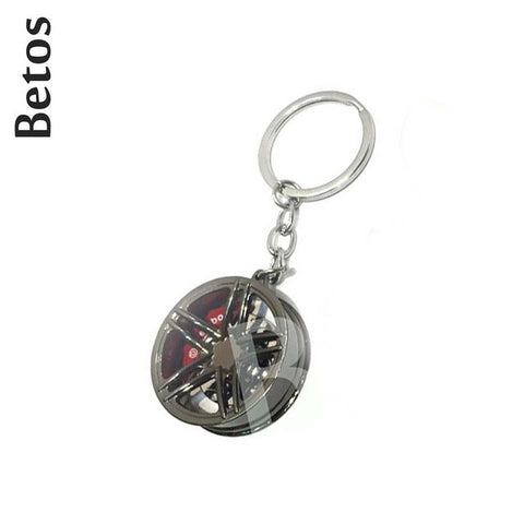 Wheel Rim Keychain Creative Accessories Auto Part Model Car Keyring Ring Keyfob Key Holder