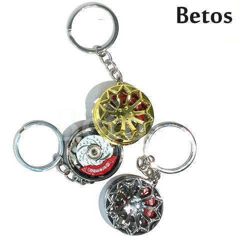 Wheel Rim Keychain Creative Accessories Auto Part Model Car Keyring Ring Keyfob Key Holder