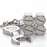 4Pcs For Nismo Logo Stainless Steel Airtight