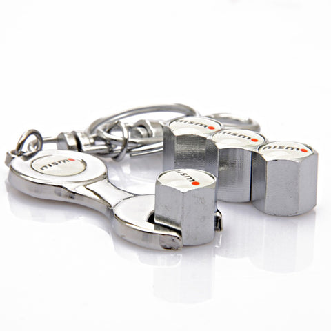 4Pcs For Nismo Logo Stainless Steel Airtight