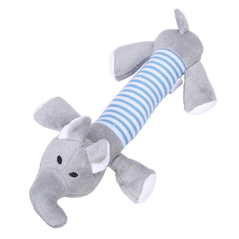 Dog Toys Pet Puppy Chew Squeaker Squeaky Plush Sound Duck Pig & Elephant Toys 3 Designs