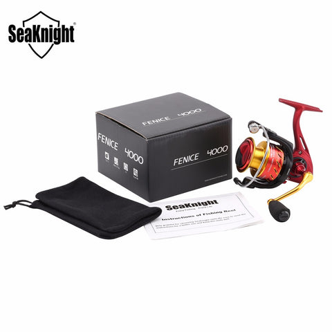 SeaKnight FENICE 2000/3000/4000 Spinning Fishing Reel 5.2:1 10+1BB Carbon Fiber Drag System CNC Spool Quality Fishing Wheel