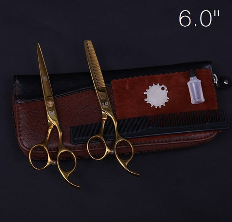 Japan kasho scissors 5.5/6.0 barber hair scissors professional hairdressing scissors hair cutting shears thinning