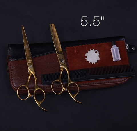 Japan kasho scissors 5.5/6.0 barber hair scissors professional hairdressing scissors hair cutting shears thinning