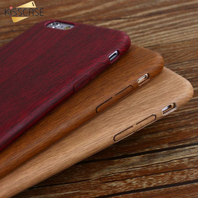 Vintage Wood Texture Pattern Leather Cases For iPhone