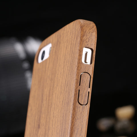 Vintage Wood Texture Pattern Leather Cases For iPhone