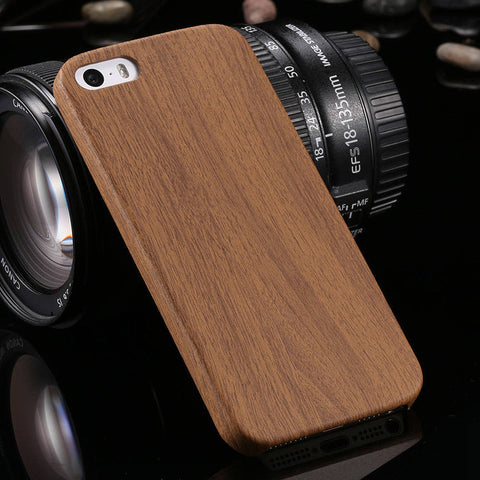Vintage Wood Texture Pattern Leather Cases For iPhone