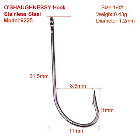 100PC  Big Fish hook 9255-1#-8/0# JIG Hook