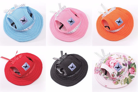 Dog Cap Breathable Mesh Dog Princess Caps / Sun Hat / Princess Beach Hat For Small Pet Dogs  S,M