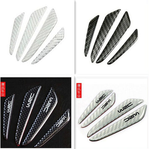 Car Door Protector Fiber Door side Edge Protection Guards Stickers for Every car Carbon fiber 4pcs/lot