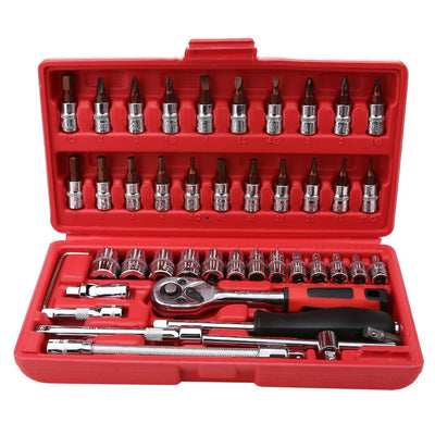 46pc Spanner Socket Set 1/4" Car Repair Tool set