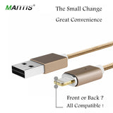 magnetic charger braided cable for iphone 6 6s 7 for iphone7 micro USB cable for ANDROID