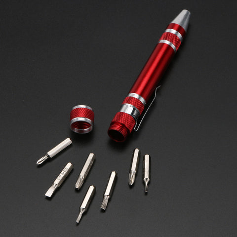 8 in 1 Aluminum Precision Screwdriver Set