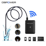 DBPOWER Wifi Endoscope 7mm VGA 300K Inspection Snake camera 1/3/5/10/15/20M Pipe Waterproof USB Borescope Tube Inspection