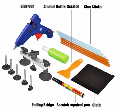 Paintless Dent Repair Tools Set Glue Gun Pulling Bridge Fix it Car Scratch Repaired Pen