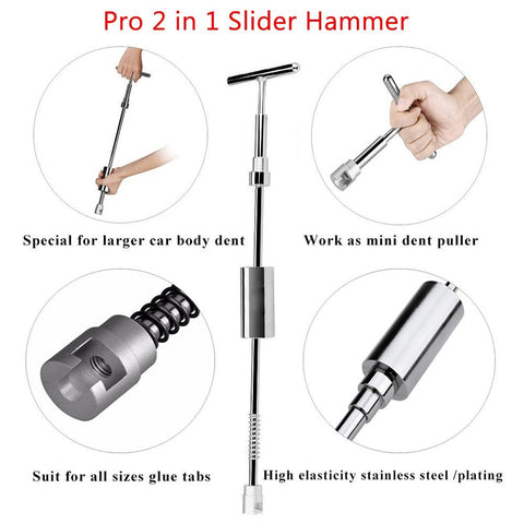 PDR Tools Paintless Dent Repair Tools Dent Puller Slide Hammer Reverse Hammer Aluminum kit