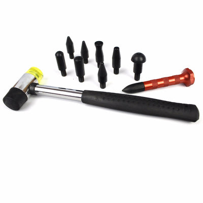 Paintless Dent Repair Hail Removal Tools Kit Tap Down Pen with 9 Heads