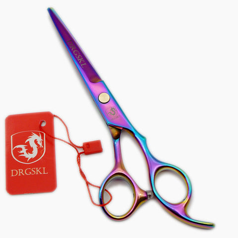 ON SALE JAPAN rainbow hair cutting scissors high quality,professional barber hairdressing scissors hair thinning shears + bag