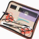 ON SALE JAPAN rainbow hair cutting scissors high quality,professional barber hairdressing scissors hair thinning shears + bag