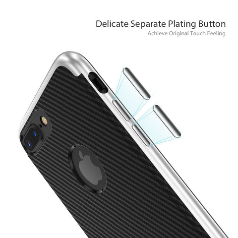 Carbon Fiber Case For iPhone 7 6 Soft Anti-Skid Anti-Knock Frame Cover For iPhone 7 Plus SE 5s Leather