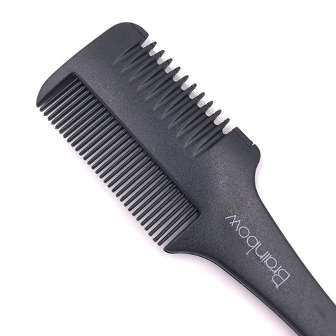 Professional Hair Razor Comb Black Handle Hair Razor Cutting Thinning Comb