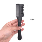 Professional Hair Razor Comb Black Handle Hair Razor Cutting Thinning Comb