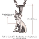 Chihuahuas Dog Pendant Gold/Black Color Animal Stainless Steel