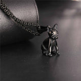 Chihuahuas Dog Pendant Gold/Black Color Animal Stainless Steel