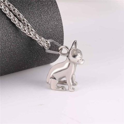 Chihuahuas Dog Pendant Gold/Black Color Animal Stainless Steel