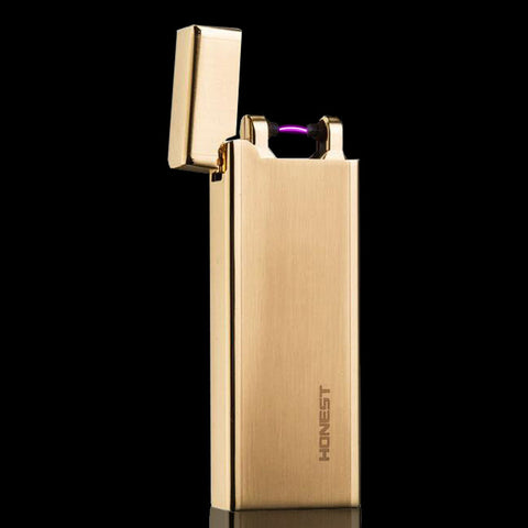 Electric Rechargeable Metal Dual ARC Flameless Windproof Zinc Alloy Plazmatic X Lighter Windproof Double USB