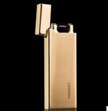 Electric Rechargeable Metal Dual ARC Flameless Windproof Zinc Alloy Plazmatic X Lighter Windproof Double USB