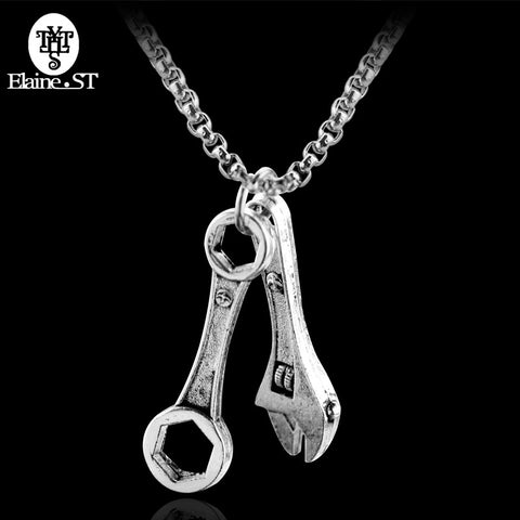 Mens Mechanic Wrench Tool Pendant