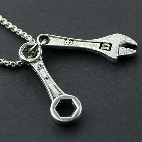 Mens Mechanic Wrench Tool Pendant