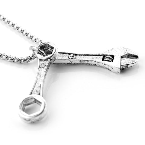 Mens Mechanic Wrench Tool Pendant