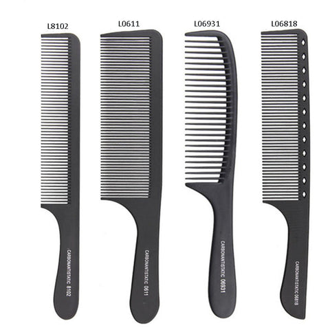 Professional Hair Comb Hard Carbon Flat Head Antistatic Cutting Combs for Salon Styling