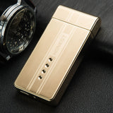 Windproof  Electric Arc Lighter Flameless USB Rechargeable Zinc Alloy Plasma X Double Arc