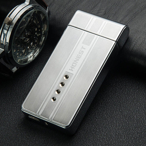 Windproof  Electric Arc Lighter Flameless USB Rechargeable Zinc Alloy Plasma X Double Arc