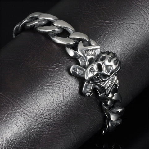 Rock Accessories Cool Men Bangle Delicate Stainless Steel