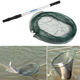 Folding Fishing Landing Net Aluminum 3 Section Extending Pole