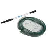 Folding Fishing Landing Net Aluminum 3 Section Extending Pole