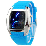 RPM Turbo Blue Flash LED Mens Sports Car Meter Dial Watch