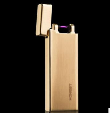 Electric Rechargeable Metal Dual ARC Flameless Windproof Zinc Alloy Plazmatic X Lighter Windproof Double USB