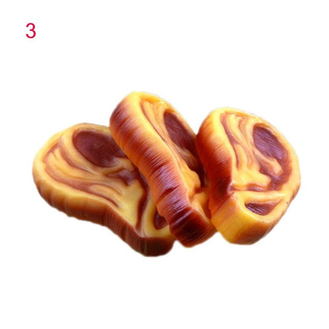 Puppy Chew Squeaker Squeaky Rubber Sound Hamburger Chicken Steak Dog Toy Rubber Non-toxic