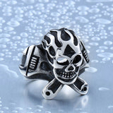 Size 7and 8 Skull Wrench Man Rings Jewellery Stainless Steel