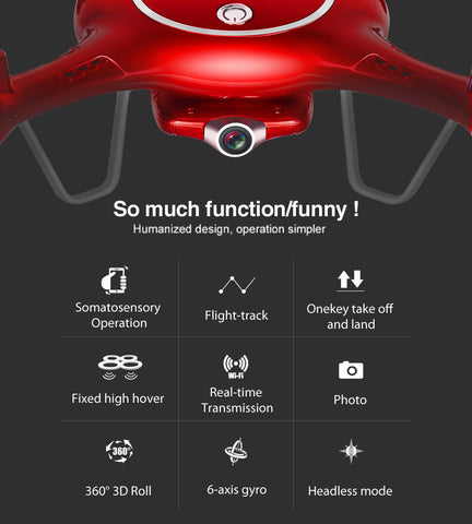 X5UW Drone with WiFi Camera HD 720P Real-time Transmission FPV Quadcopter 2.4G 4CH RC