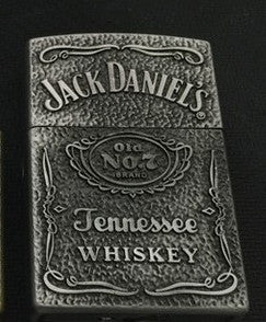 Jack wine labels bronze metal wheel gas lighter