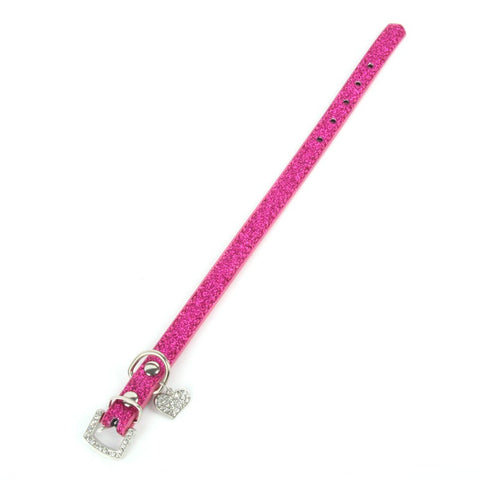 Hot Bling Crystal Pendant Leather Pet Dog Collars