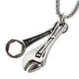 Classic Wrench 316L Stainless Steel Necklaces Spanner 23in